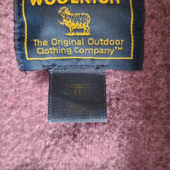 Woolrich Women's Peacoat Size Medium Double-Breasted Purple Wool Blend - Picture 4 of 13